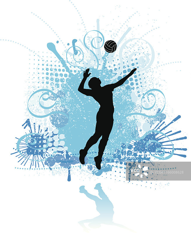 女子排球发球设计图片素材