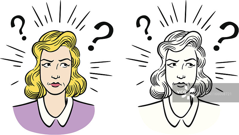 有疑问的女人图片素材