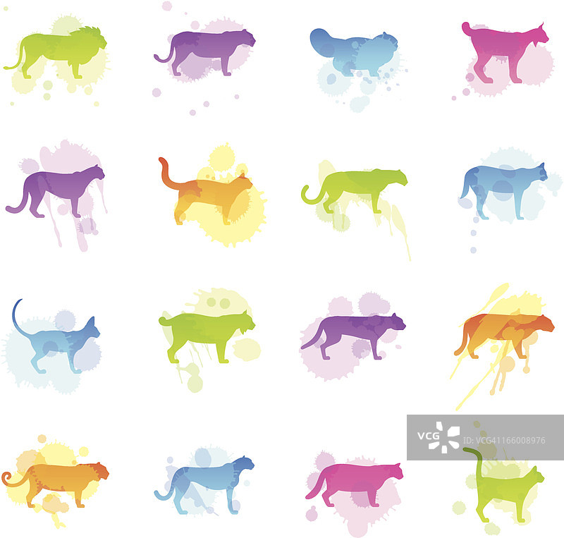 猫科动物污渍图标图片素材