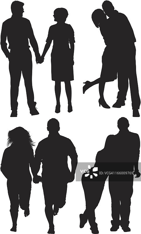 情侣各种姿势的多重影像图片素材