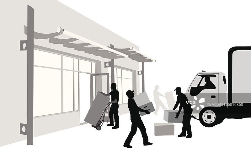 搬入和搬出图片素材