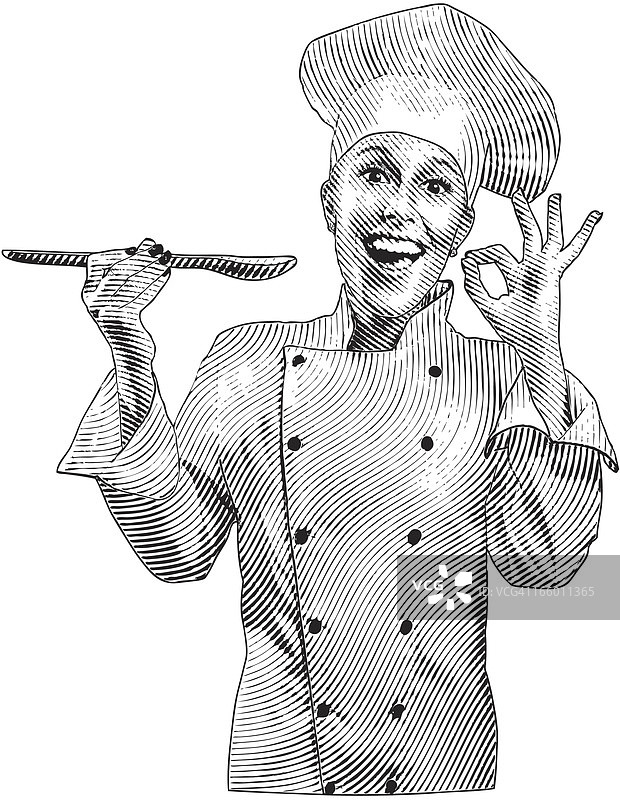 厨师做出美味的手势图片素材