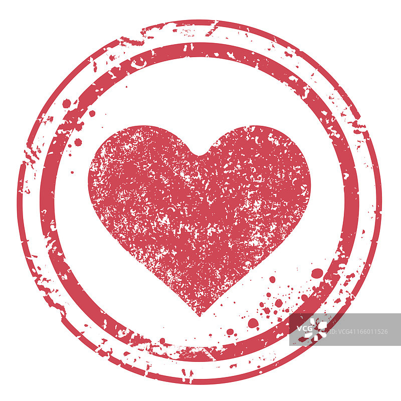 心形印章图片素材