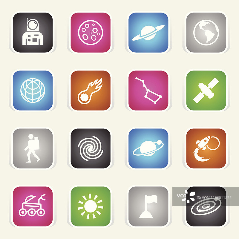 彩色图标 - 宇宙空间图片素材