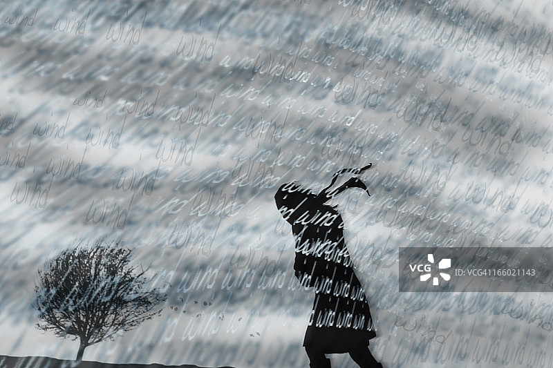 风蚀地貌中的剪影图片素材