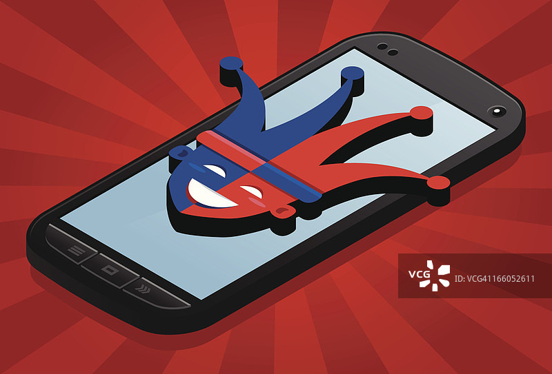 2.5D小丑手机图片素材