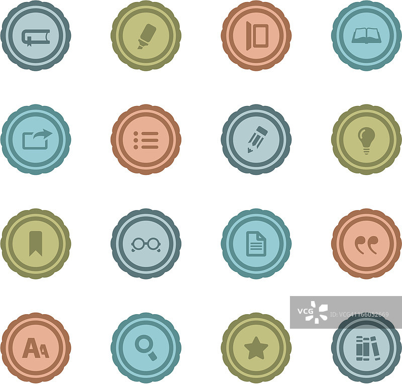 复古阅读徽章图片素材