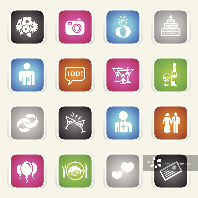 彩色图标 - 婚姻图片素材
