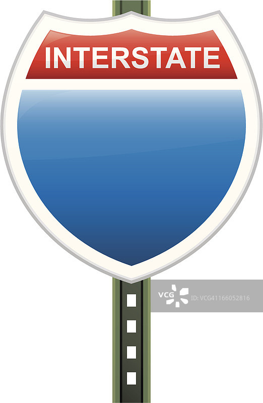 州际公路标志图片素材