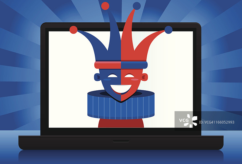 小丑主题笔记本电脑图片素材