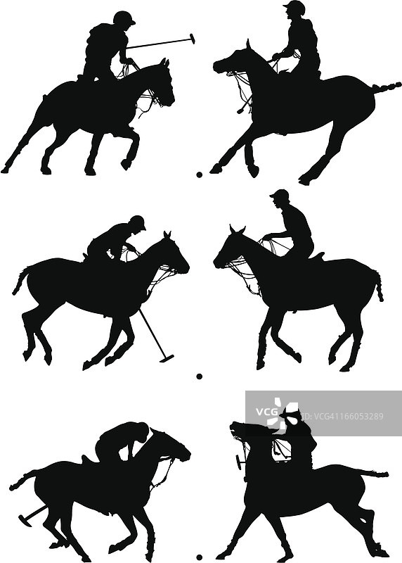 马球侧影图片素材