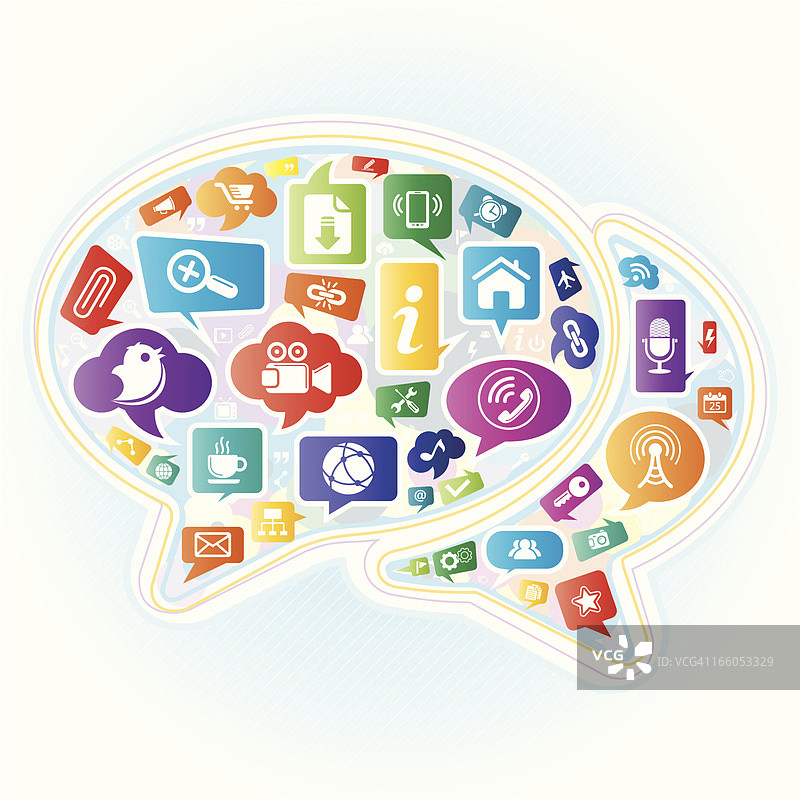 彩色对话气泡图片素材