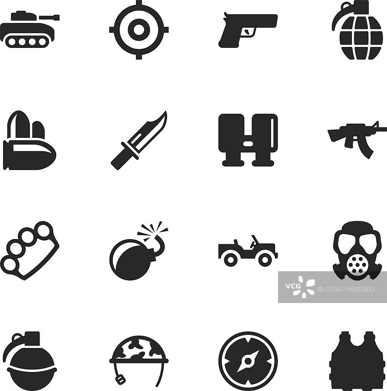 军队轮廓图标图片素材