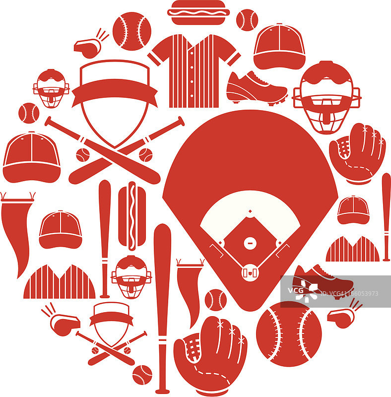 棒球图标合集图片素材