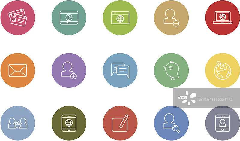 通讯和社交媒体图标图片素材