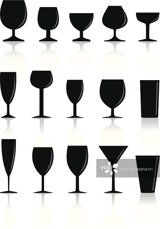 玻璃轮廓剪影合集图片素材