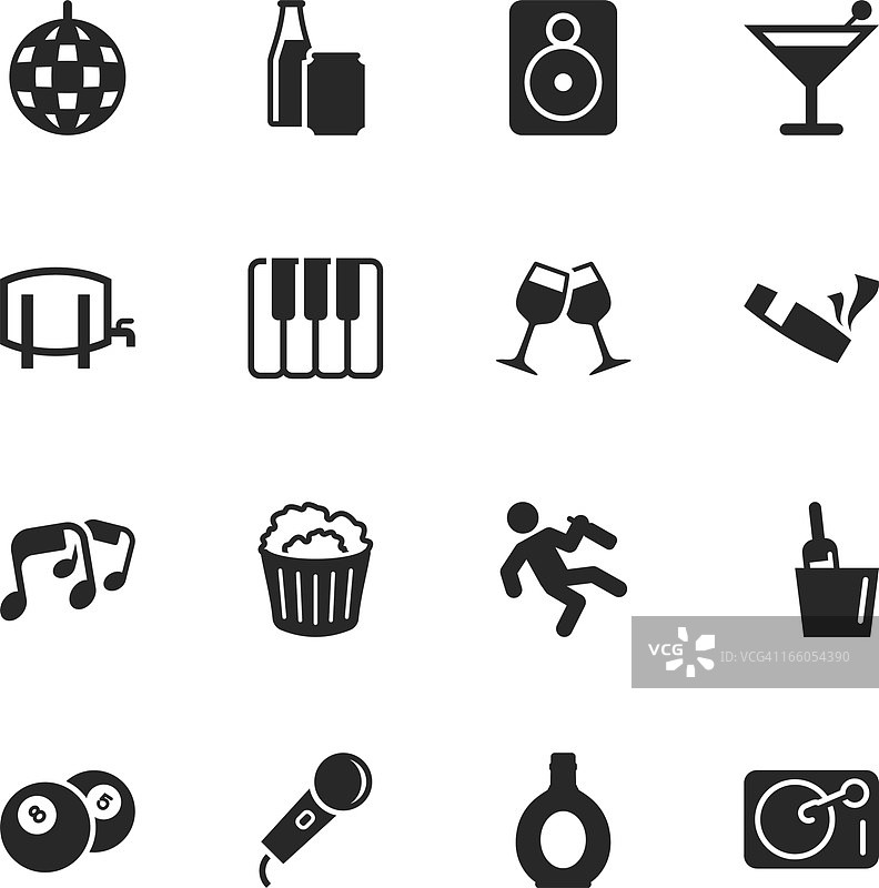 酒吧剪影图标图片素材