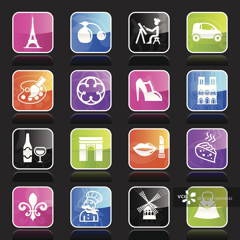 Ubergloss图标 - 法国和巴黎图片素材