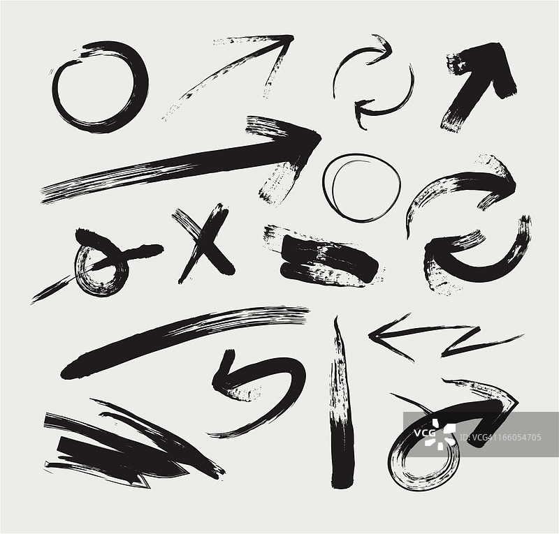 Grunge箭头素描图片素材