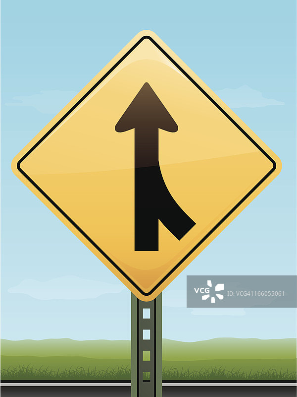 汇合道路标志图片素材