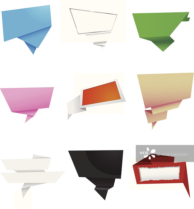 抽象折纸banner图片素材