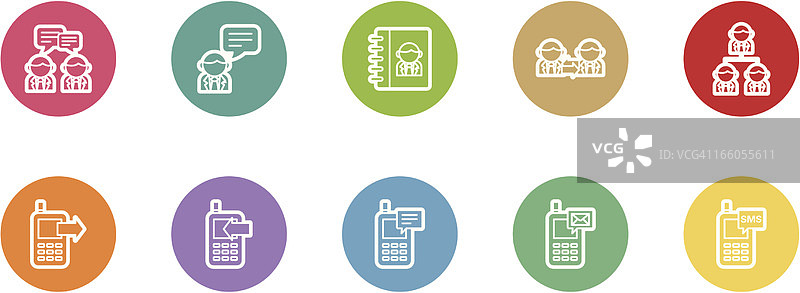 带有电话图标的商人图片素材