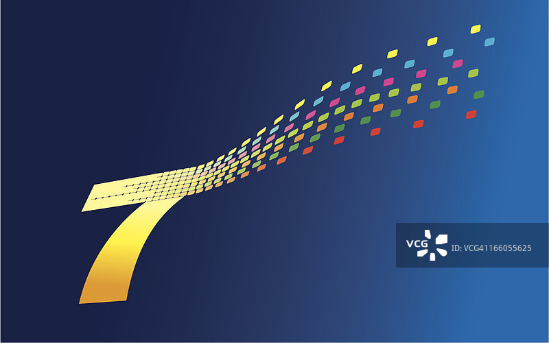 数字构造数字7图片素材