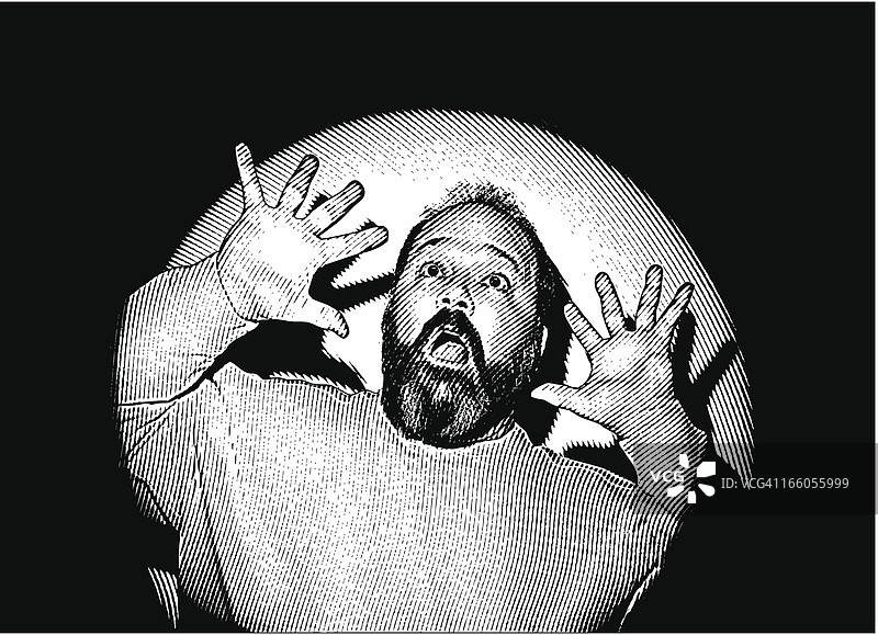 恐怖男人黑色电影风格图片素材