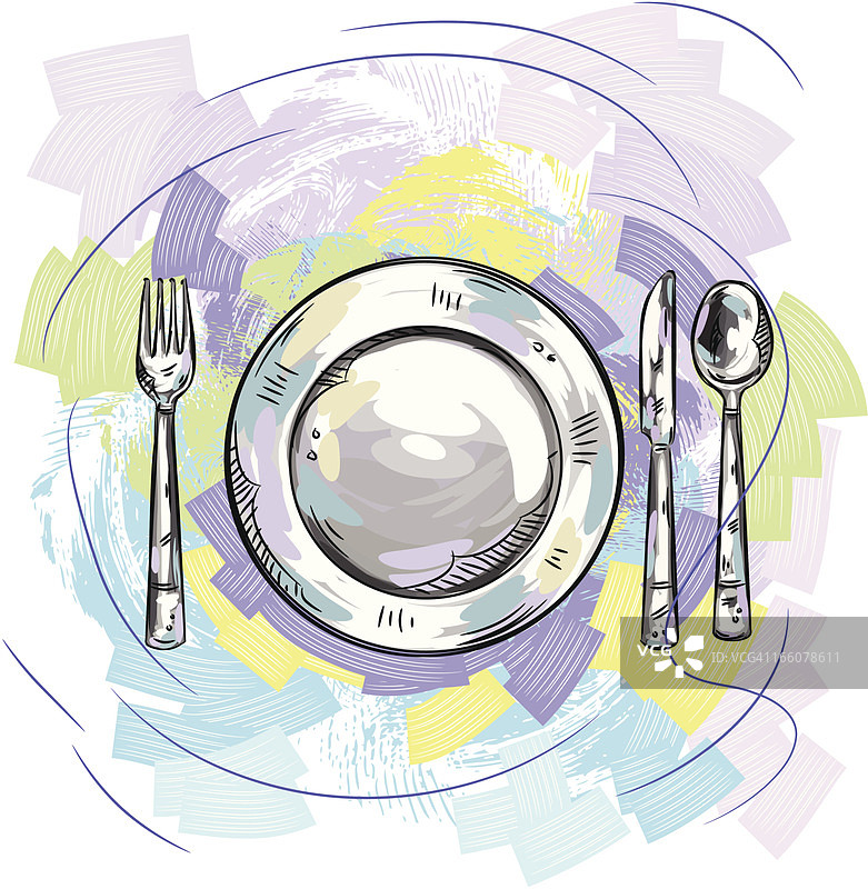 精美的餐桌布置图片素材