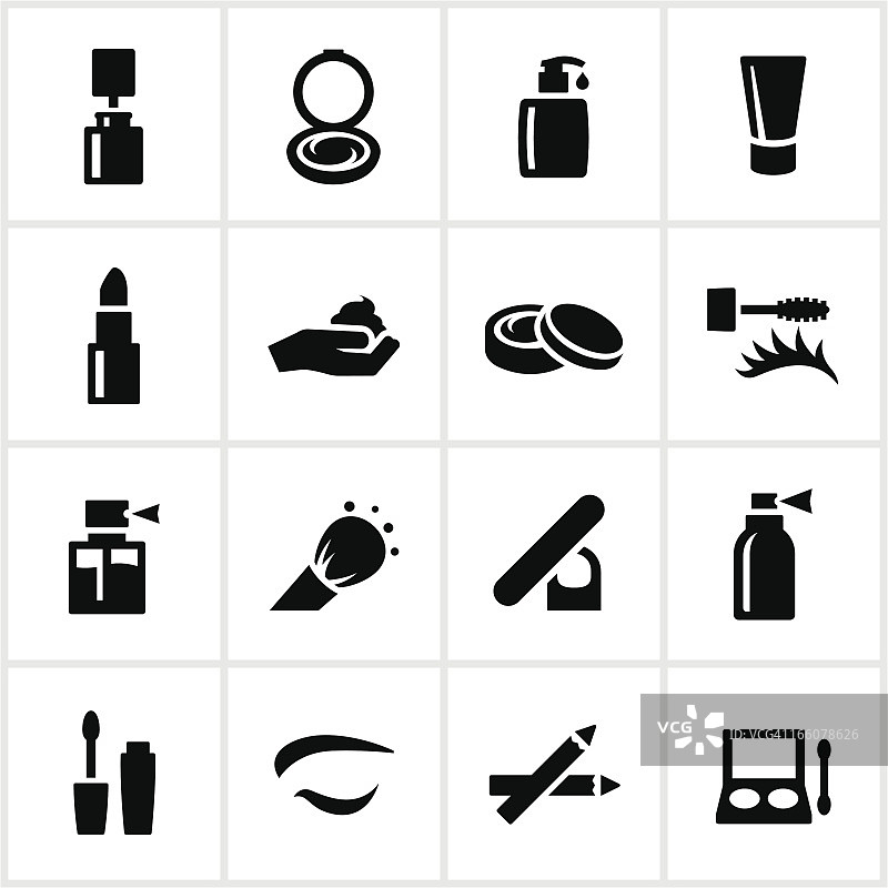黑色化妆品图标图片素材