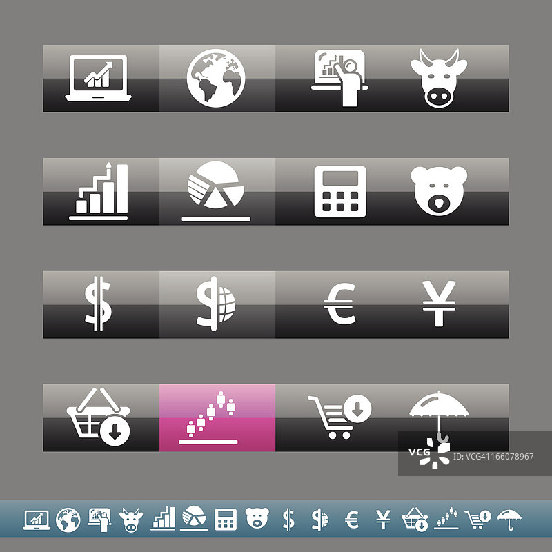 证券交易所图标 | 灰色和粉色图片素材