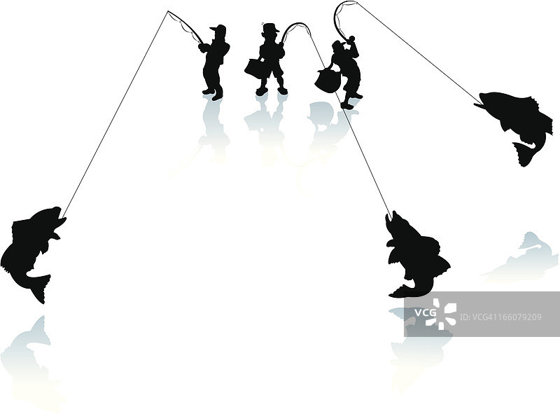 渔民捕鱼图片素材