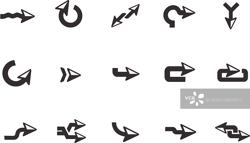 简洁的箭头图标合集图片素材