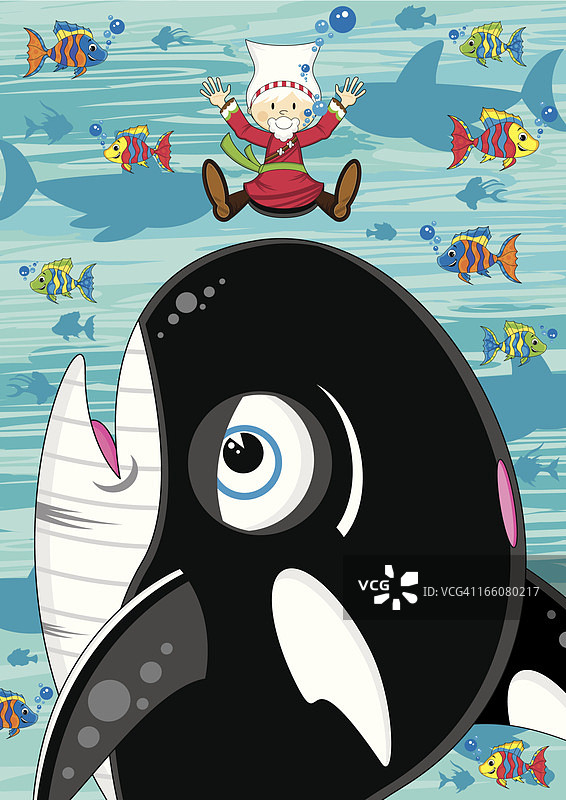 约拿与鲸鱼的圣经场景图片素材