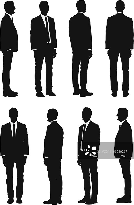 不同姿势的商务人士多图图片素材