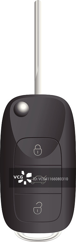 白色背景上的独立车钥匙图片素材