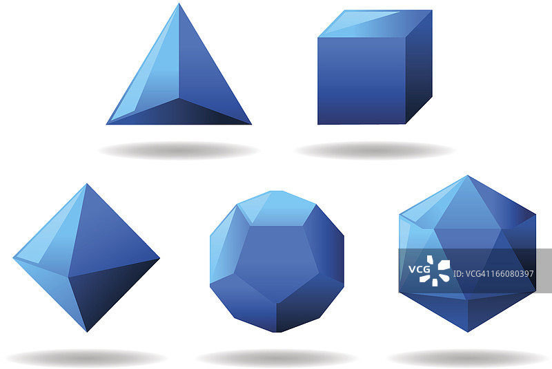 柏拉图立体模型套件图片素材