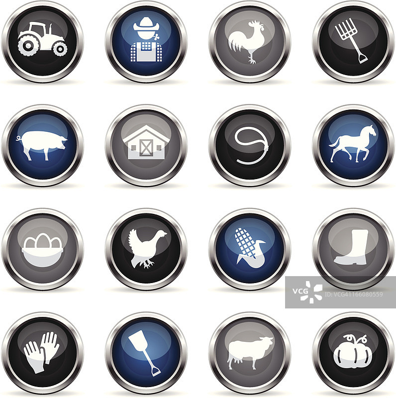 超光泽图标 - 农场图片素材
