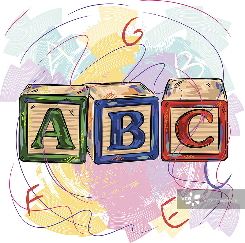 彩色玩具方块图片素材