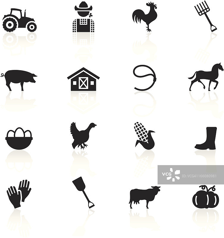 黑色符号 - 农场图片素材
