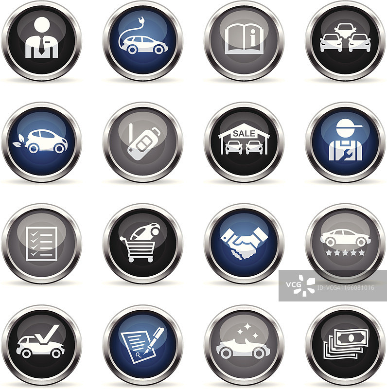 汽车经销店光面图标图片素材