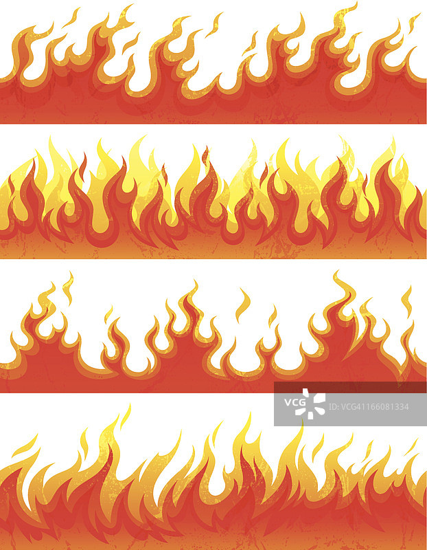 带 grunge 效果的火焰无缝图案图片素材