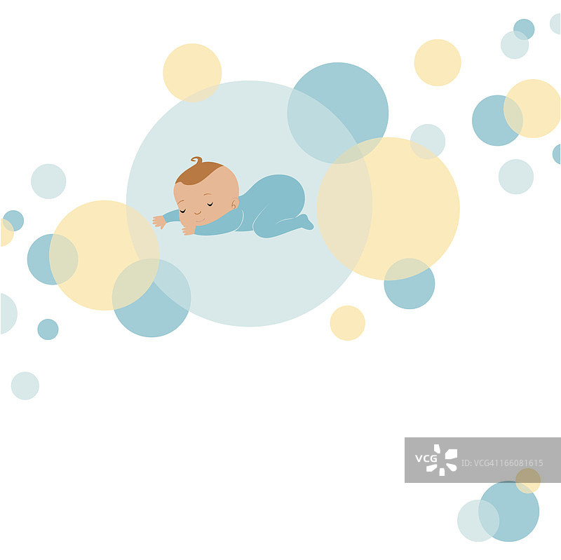 睡着的男婴设计图片素材