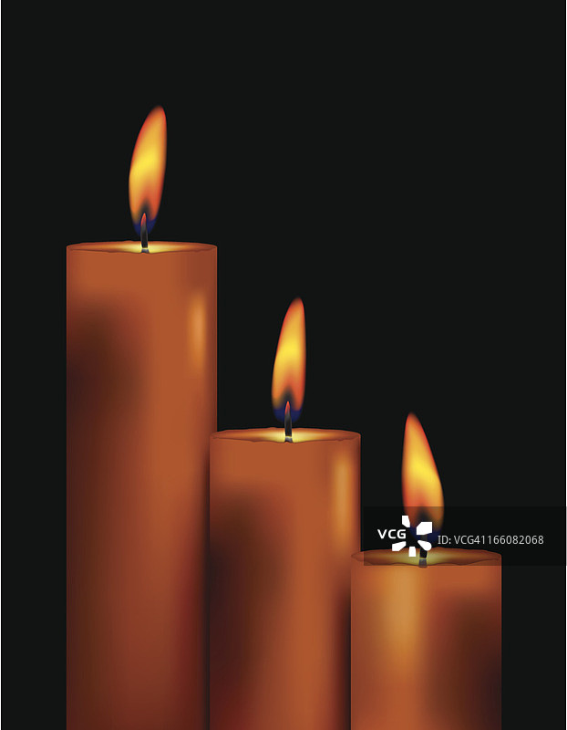 三根柱蜡图片素材