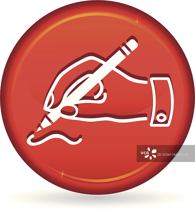 红色手写图标图片素材