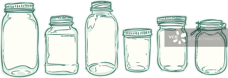 素描罐子图片素材