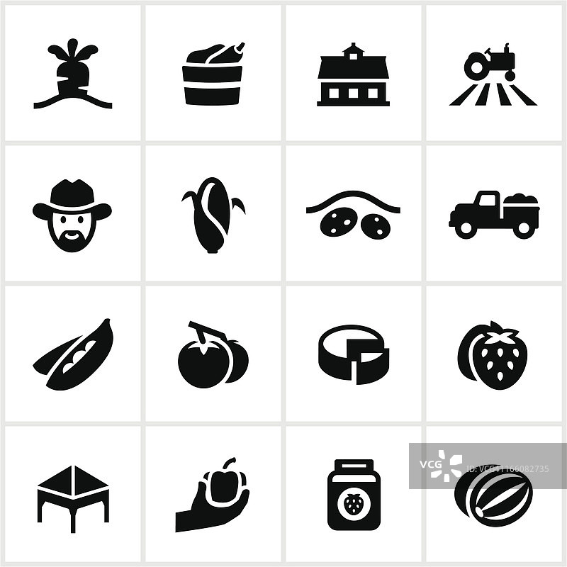 黑色农贸市场图标图片素材