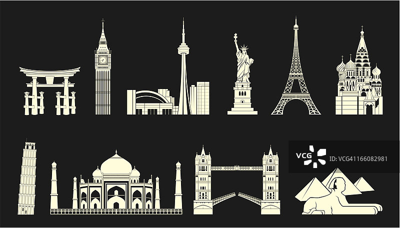 世界旅游地标合集图片素材