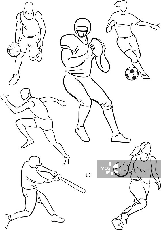 各种体育运动人物图片素材