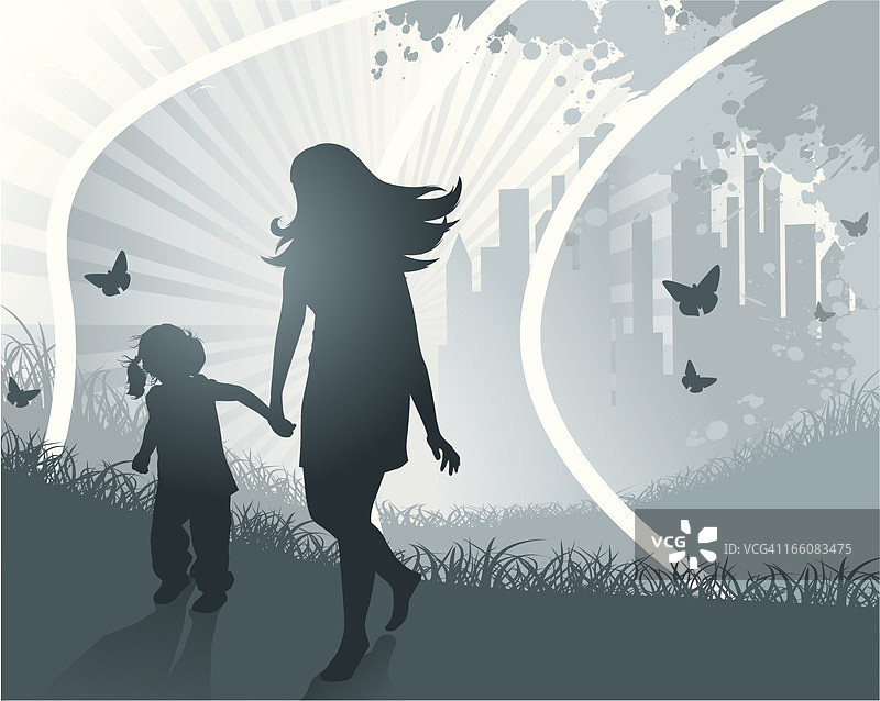 母女同行图片素材